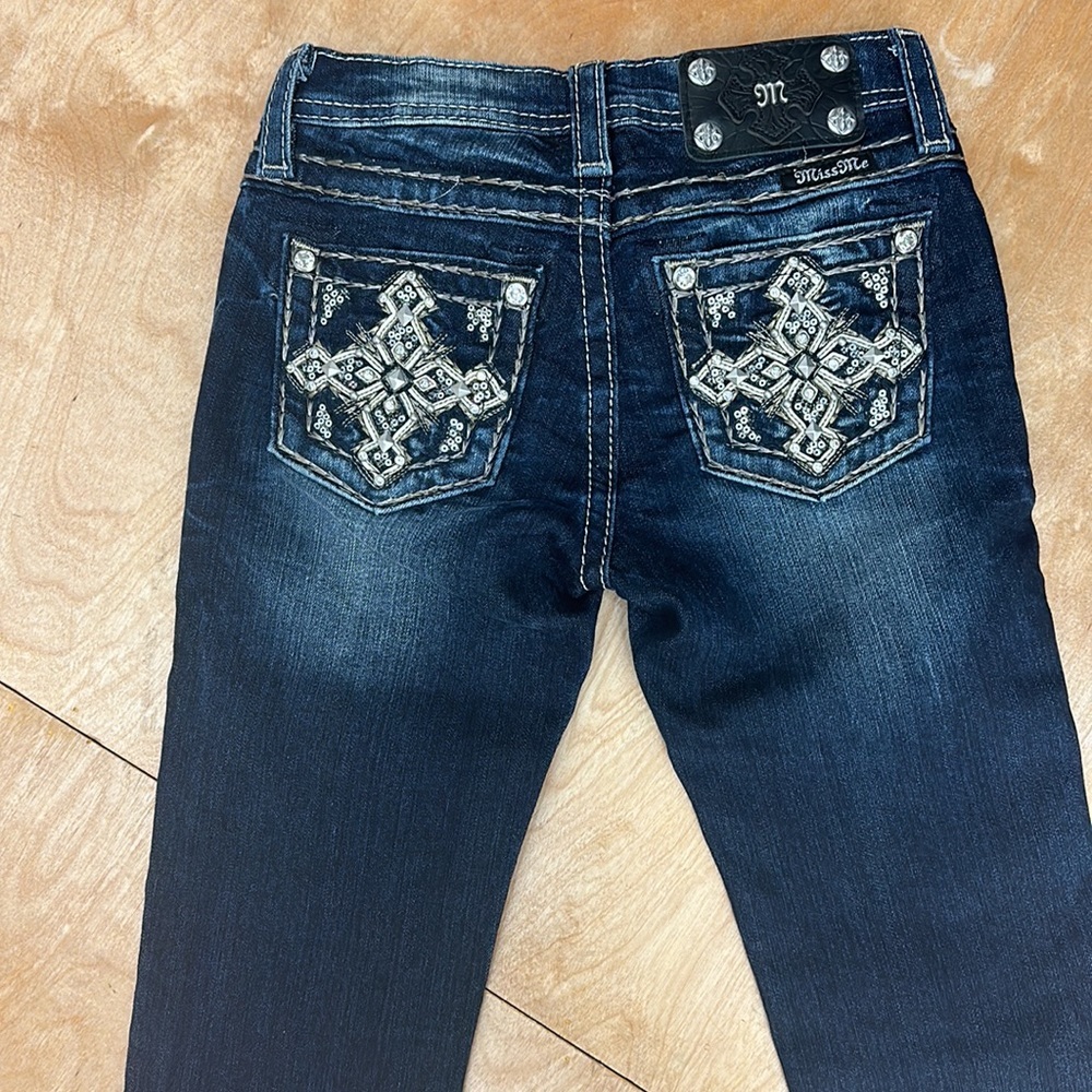 MISS ME Girls embellished jeans size 8 skinny leg - Picture 14 of 14